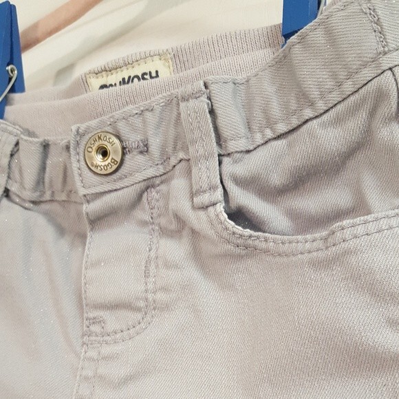 Oshkosh Gray Sparkle Jeans Elastic Waist - Picture 3 of 3